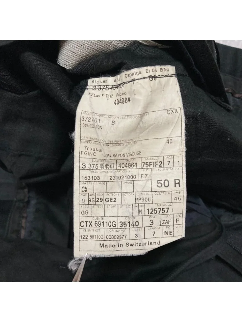 Gucci Tom Ford Era Hem Double Cotton Trousers Pants Black Spring Summer Fall 50